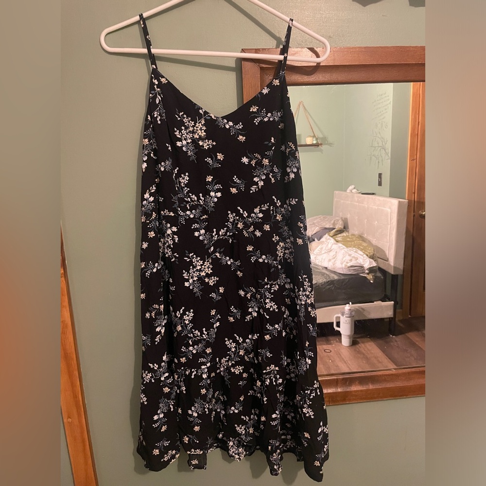 Floral Black Dress